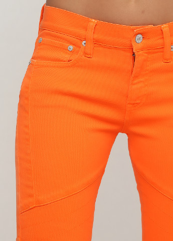 Кислотно-оранжевые джинсовые демисезонные зауженные брюки Ralph Lauren
