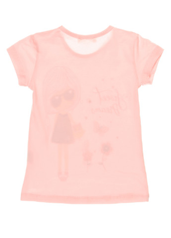 Розовая летняя футболка с коротким рукавом Breeze