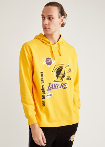Los Angeles Lakers DeFacto Свитшот жёлтые кэжуалы хлопок, трикотаж