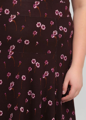 Комбинированное кэжуал платье клеш с цветочным принтом Lands' End