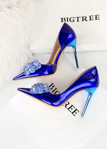 SHEIN Туфли лодочки синий з искусственная кожа, китай — демисезон (323464476)