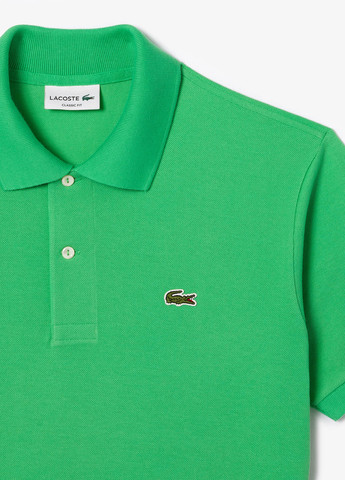 Зеленая футболка-поло для мужчин Lacoste с логотипом