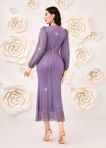 Фіолетова коктейльна сукня годе SHEIN однотонна