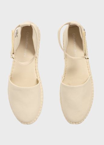 Бежевые эспадрильи Calvin Klein Jeans однотонный логотип (366431723)