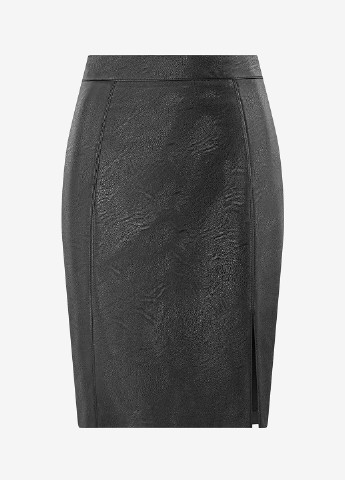 Черная кэжуал однотонная юбка Oodji карандаш