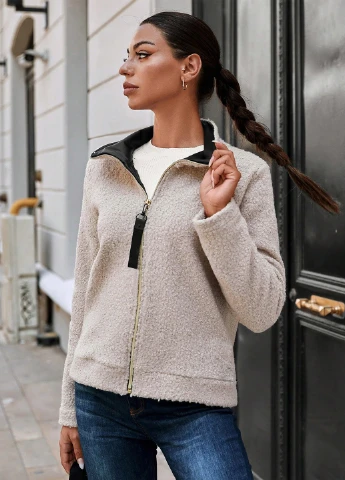 Бежевая демисезонная куртка SHEIN