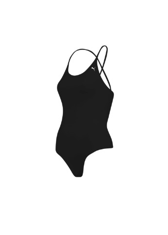 Черный демисезонный купальник swim women’s v-neck cross-back swimsuit Puma