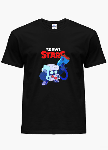 Черная демисезонная футболка детская 8 бит бравл старс (8-bit brawl stars)(9224-1002) MobiPrint