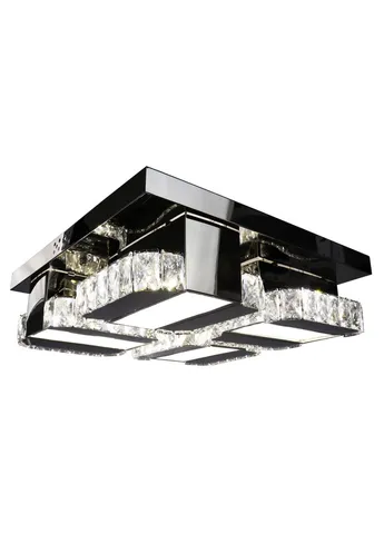 Люстра потолочная хрустальная LED с пультом C2060/500 Хром 15х48х48 см. Sunnysky (253629899)