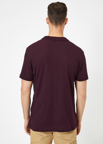 Бордовая футболка-поло для мужчин KOTON