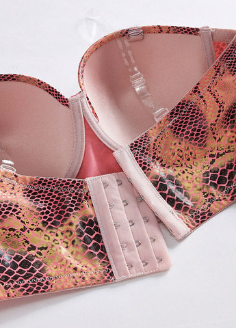 Комбинированный фашиа бюстгальтер SHEIN с косточками полиэстер