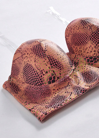 Комбинированный фашиа бюстгальтер SHEIN с косточками полиэстер