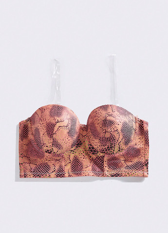 Комбинированный фашиа бюстгальтер SHEIN с косточками полиэстер