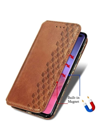 Шкіряний чохол книжка Cubic (PU) для Oppo A73 Коричневий (is_00000040670_2) Getman (250500376)