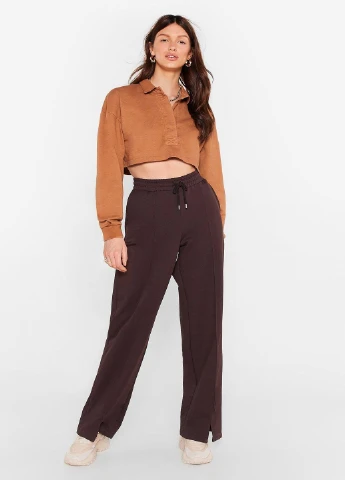 Коричневий світшот Nasty Gal однотонний (252394046)