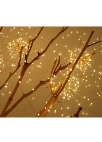 Светодиодная гирлянда фейерверк бахрома 4.2 м 500 LED 5 фейерверков 8 режимов свечения (30181-Нов) Теплый белый Francesco Marconi (251385120)