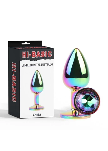 Анальная пробка с камушком 7 см Chisa (253486804)
