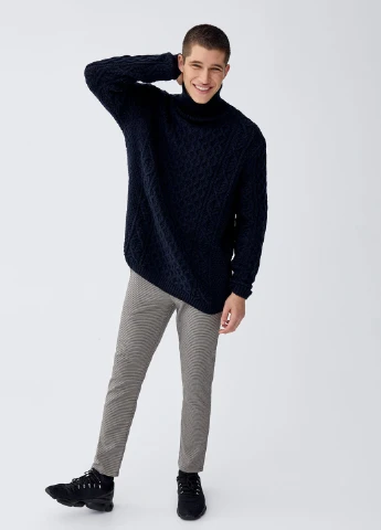 Темно-синій демісезонний светр Pull & Bear