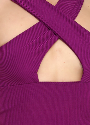 Фуксиновое (цвета Фуксия) коктейльное платье Missguided однотонное