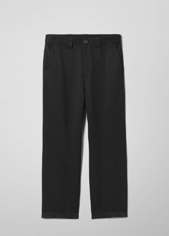 Черные кэжуал демисезонные брюки Weekday