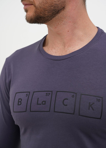 Темно-серый демисезонный кэжуал лонгслив Trend Collection с надписями