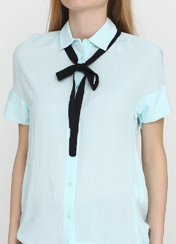 Светло-бирюзовая летняя блуза Oodji