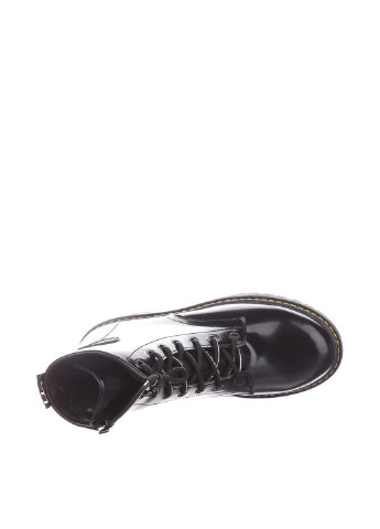 Зимние ботинки берцы Teona лаковые, со шнуровкой