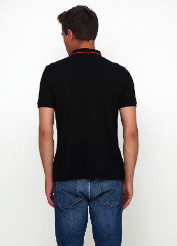 Черная футболка-поло для мужчин H&M однотонная