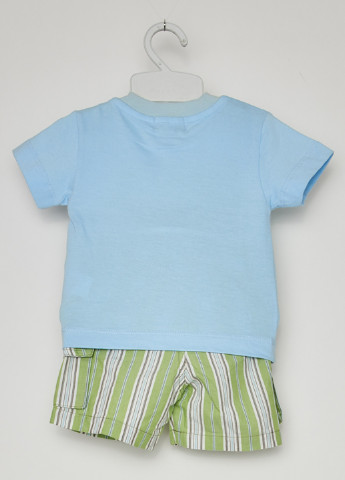 Блакитний літній комплект (футболка, шорти) Mandarino