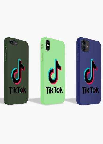 Чохол силіконовий Apple Iphone Xs ТікТок (TikTok) Білий (8938-1389) MobiPrint (219507572)