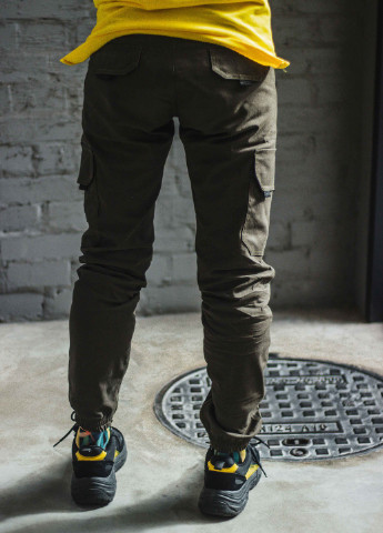 Оливковые кэжуал демисезонные карго брюки Custom Wear
