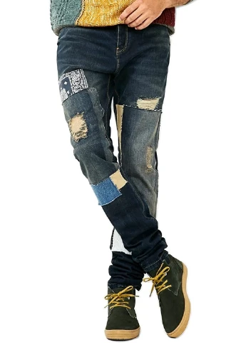 Синие демисезонные джинсы Desigual