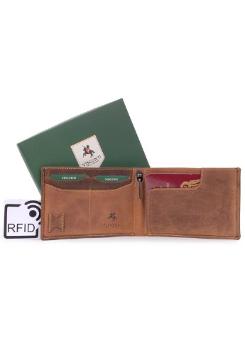 Чоловічий шкіряний гаманець 726 - Jet oil tan (RFID) Visconti (254314147)