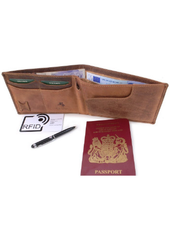Чоловічий шкіряний гаманець 726 - Jet oil tan (RFID) Visconti (254314147)