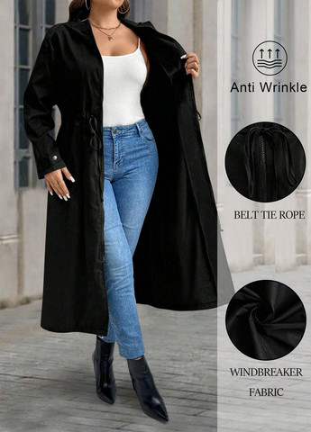 Плащ SHEIN на блискавці демісезон (342382803)