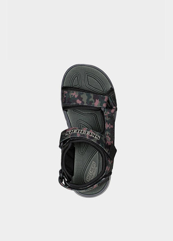 Хаки спортивные, кэжуал сандалии Skechers на липучке