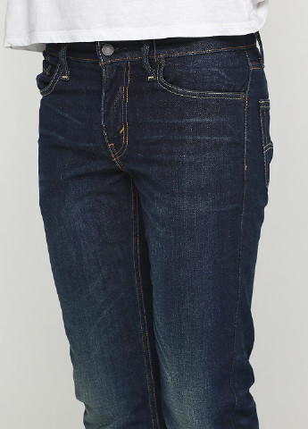 Темно-синие демисезонные со средней талией джинсы Levi's