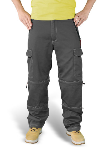 Грифельно-серые кэжуал демисезонные прямые брюки Surplus