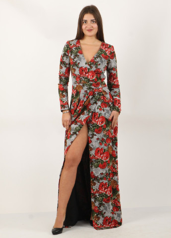 Комбінована вечірня плаття, сукня Enna Levoni з квітковим принтом