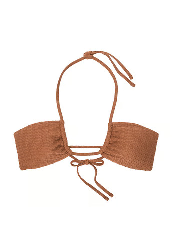 Коричневий літній купальник (ліф, трусики) бандо, роздільний Victoria's Secret