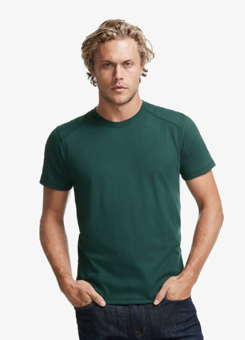 Темно-зеленая футболка American Giant