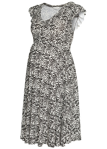 Чорно-білий кежуал плаття для вагітних а-силует H&M з абстрактним візерунком