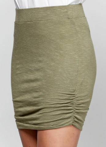Оливковая кэжуал меланж юбка Vila мини