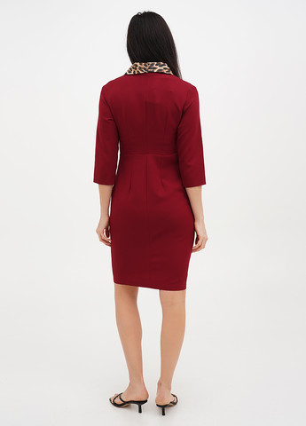 Бордова кежуал сукня футляр Vicolo леопардовий