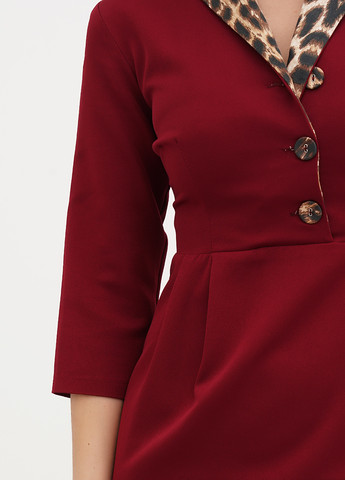 Бордова кежуал сукня футляр Vicolo леопардовий