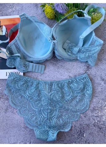 Бірюзовий 85/90е бірюзовий комплект нижньої білизни великого розміру на чашку е Weiyesi