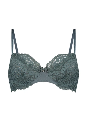 Сіро-зелений балконет бюстгальтер Hunkemoller з кісточками поліамід, мереживо