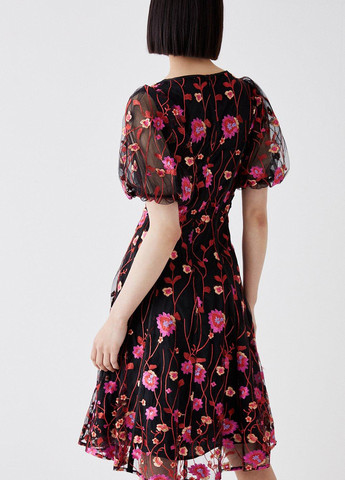 Чорна кежуал сукня кльош Coast з квітковим принтом