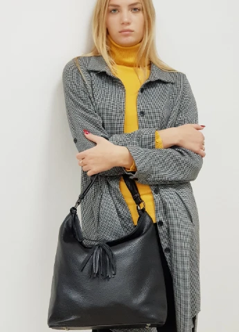 Модний жіночий коричнева сумочка шкіряна велика повсякденна на плече 1970 Fashion Сумка (225899873)
