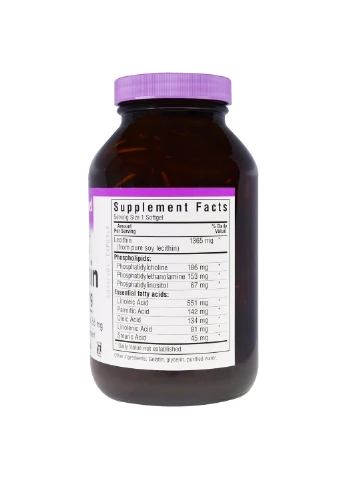 Натуральний Лецитин 1365мг,, 180 желатинових капсул Bluebonnet Nutrition (255407697)